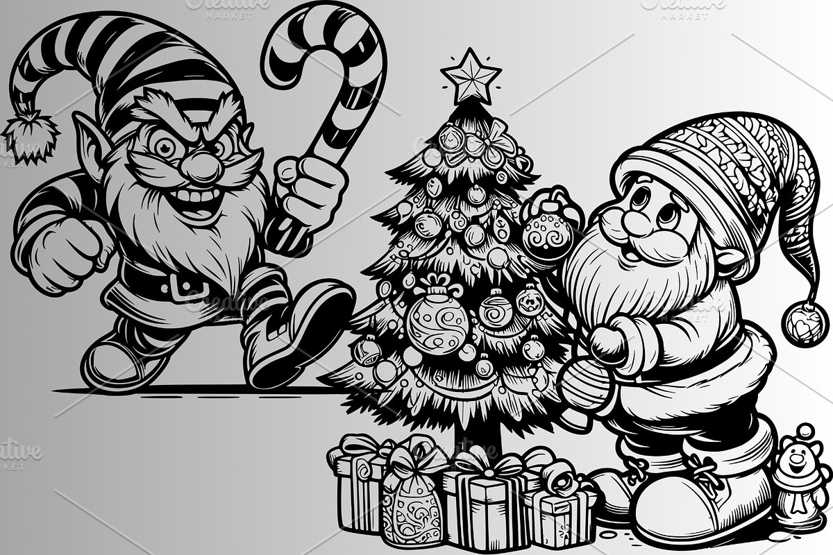 Gnome Christmas SVG PNG, a Seasonal Illustration by Easli-Done Designs (Photo 4 of 4)