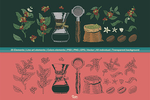 Coffee Illustration Kit