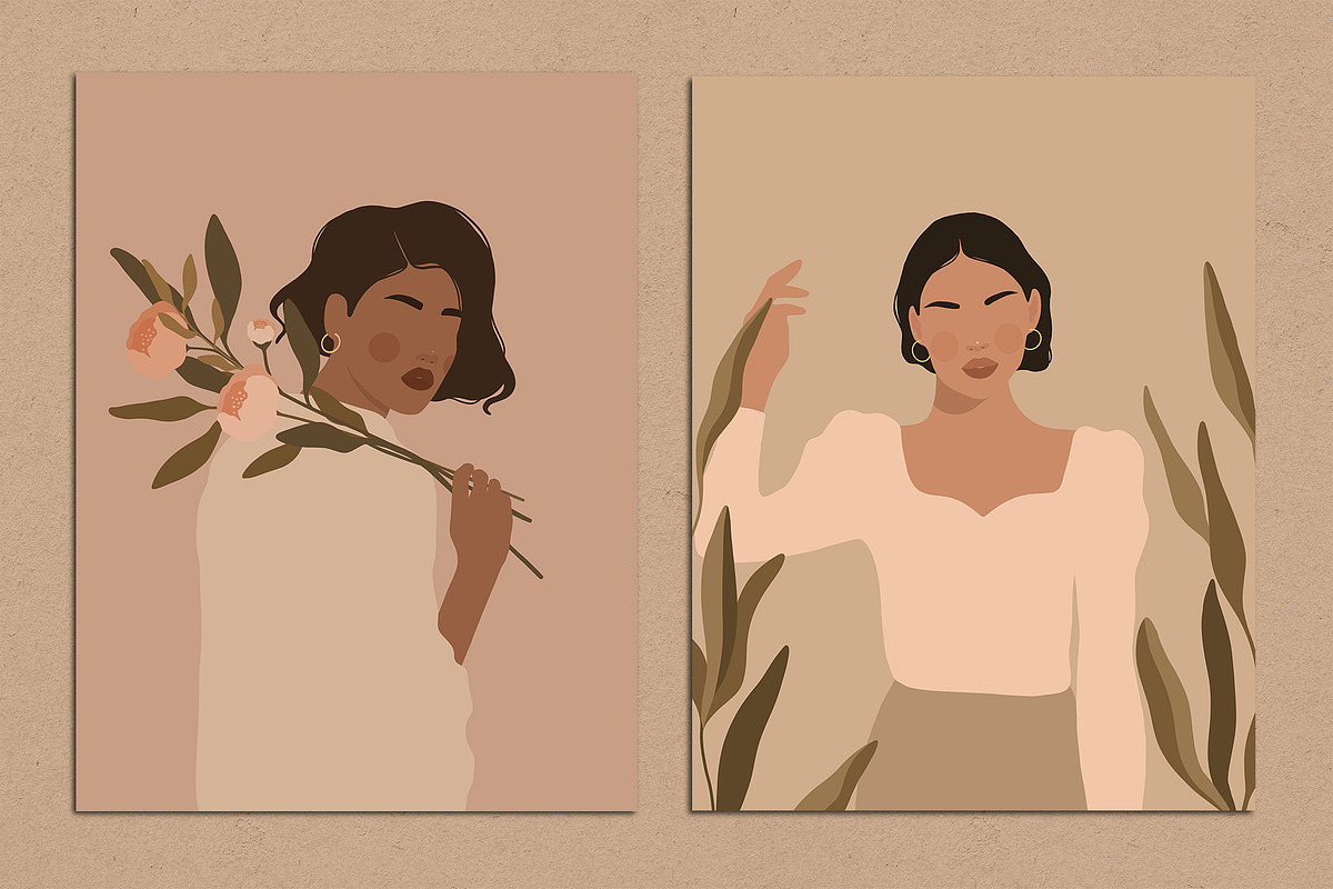 Flower Girls Abstract Posters, a Decorative Illustration by Miracles Everywhere (Photo 3 of 5)