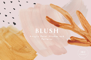 Blush Acrylic Paint Strokes