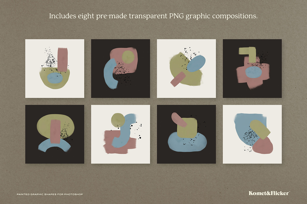 Painted Graphic Shapes for Photoshop, an Object Graphic by Komet & Flicker (Photo 13 of 14)