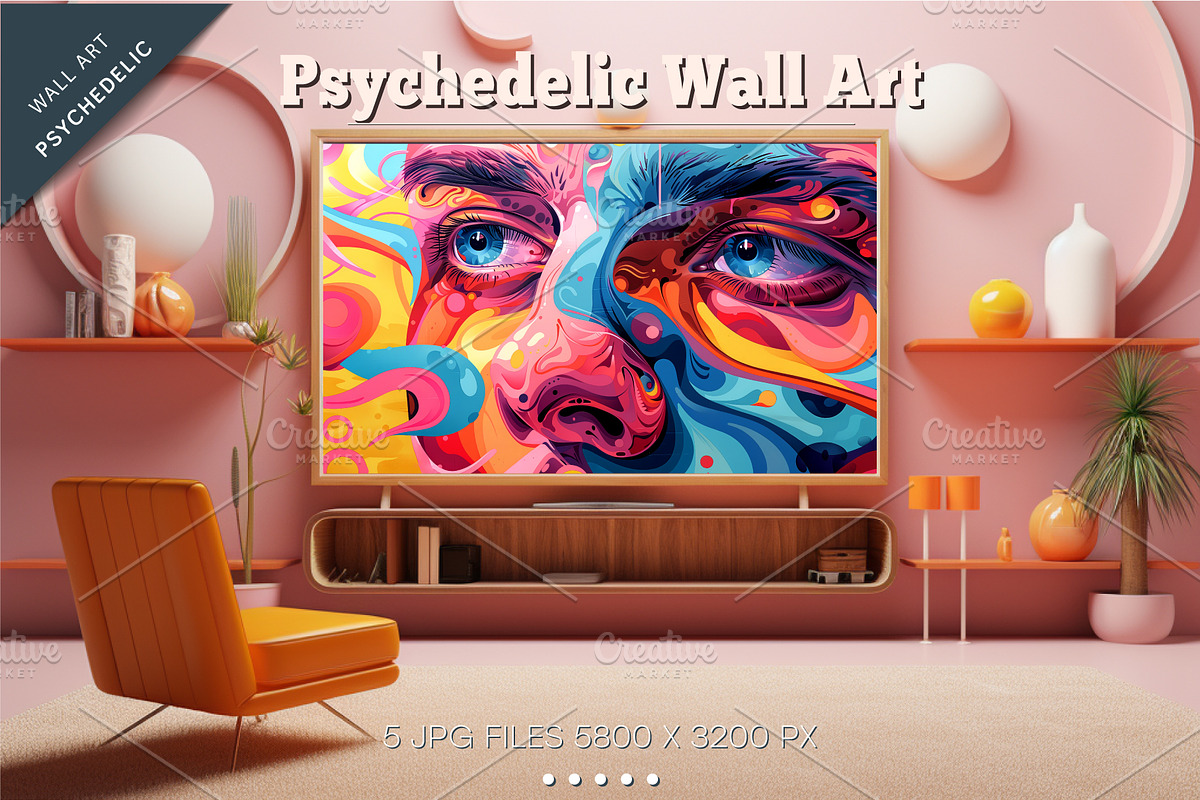 Big bundle of psychedelic background, a Decorative Illustration by KENO Mascots (Photo 10 of 12)