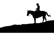 Cowboy Horse Rider SVG Bundle, a Graphic by Creativeshirt (Thumbnail 9 of 13)