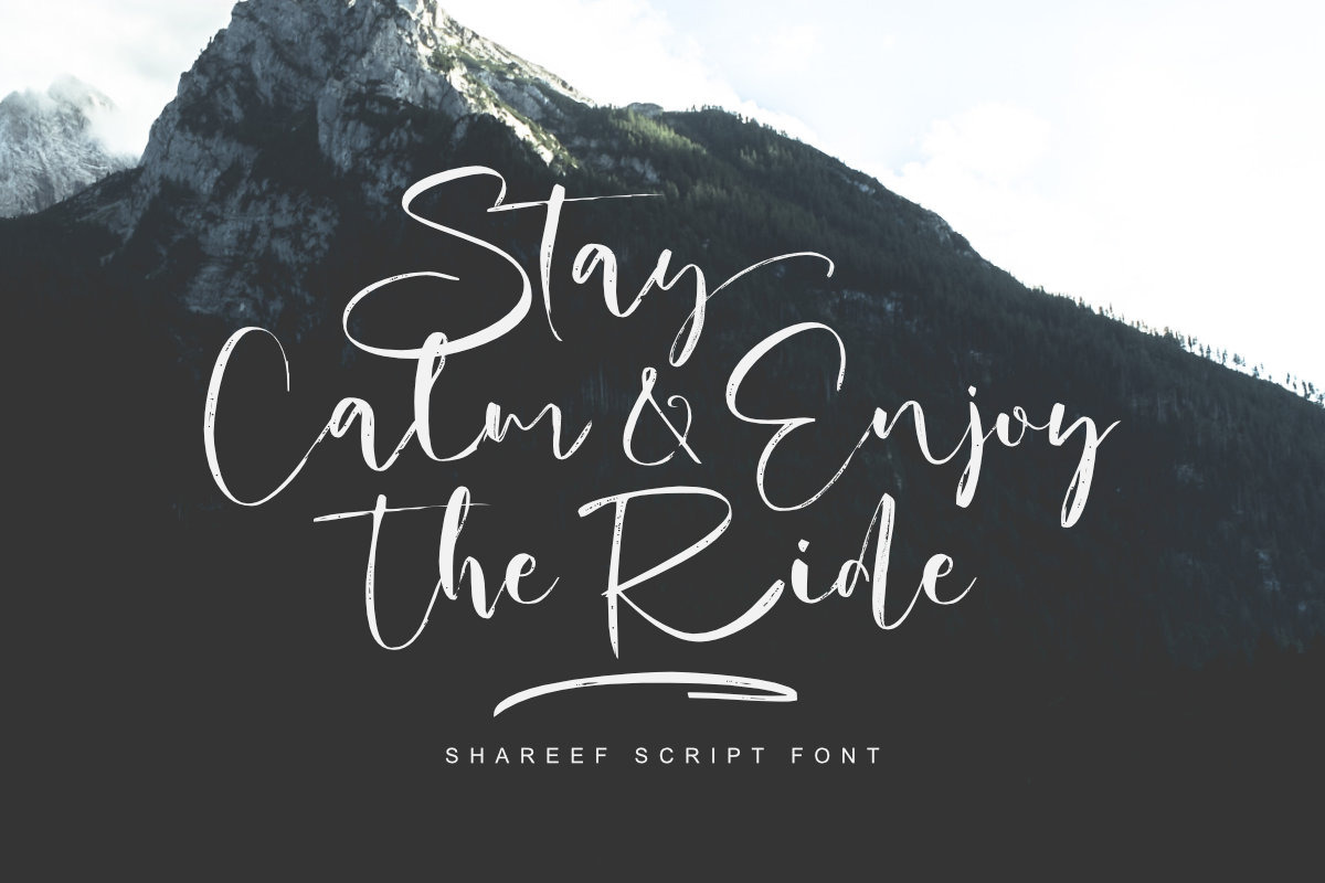 Shareef - Script Font, a Script Font by Olivetype (Photo 5 of 5)