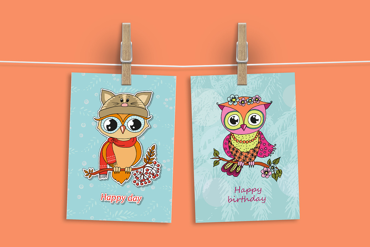 Cute owls, an Object Graphic by Maya Ivart (Photo 8 of 12)