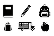 Back To School Silhouette Bundle, an Illustration by Designer_Momina (Thumbnail 8 of 51)