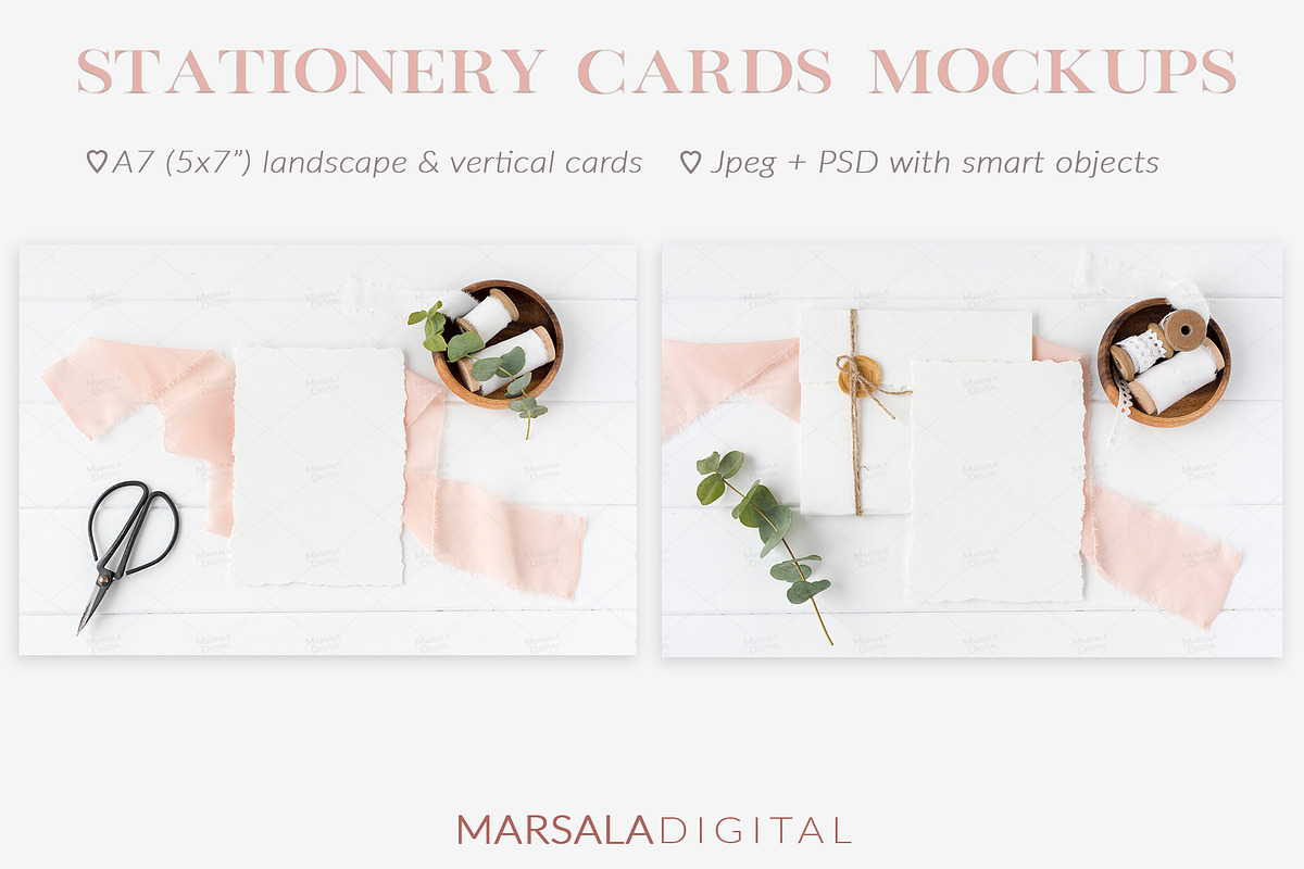 Elegant Blush Wedding Mockup Bundle, a Packaging Mockup by Marsala Digital (Photo 5 of 17)