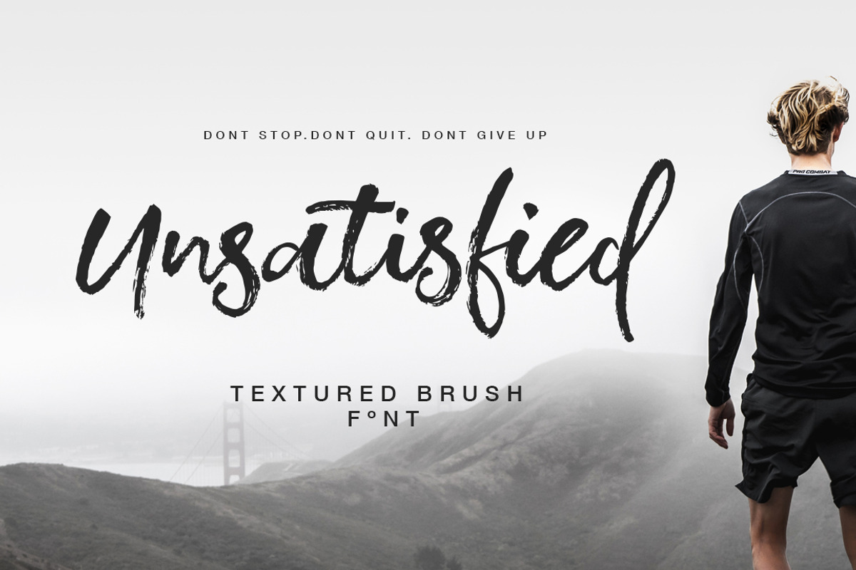 Unsatisfied Brush Font