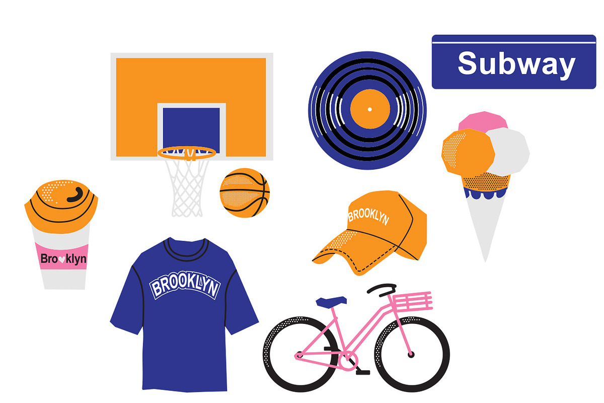 New York clipart SVG Brooklyn Set, an Object Graphic by TanchaArt (Photo 3 of 7)