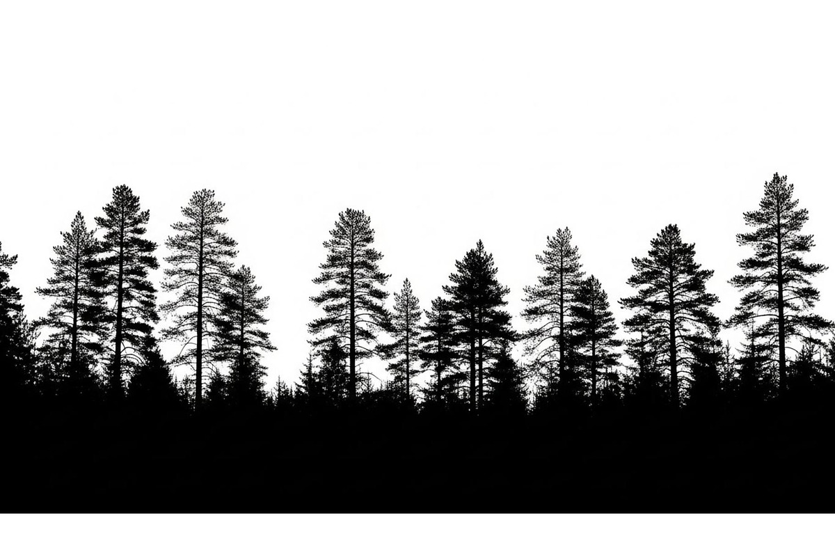 Woodland & Forest Tree Silhouettes B, an Illustration by jahid234 (Photo 33 of 41)
