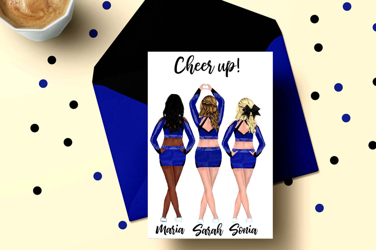 Cheerleaders Clipart, Girls clipart, a Person Illustration by LeCoqDesign (Photo 5 of 8)