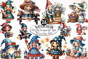 4th of July Cute Gnome Girl Clipart, an Illustration by Designking (Thumbnail 1 of 5)