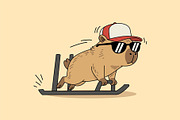 Capybara Hyrox Fitness Gym Workout, a Sport Illustration by Partikusi Design (Thumbnail 4 of 5)