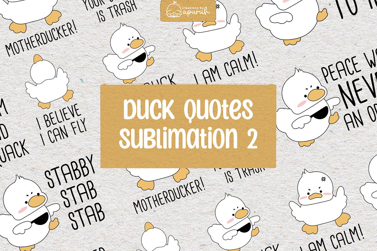 Cute Duck Funny Witty Quotes Meme 2, a Stationery Template by creationsbyapuruh (Photo 1 of 7)