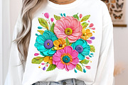 Watercolor Brushstroke Flowers PNG, an Illustration by SinaCreation (Thumbnail 2 of 6)