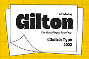 Gilton | Display Font Family, a Sans Serif Font by Jolicia Type (Thumbnail 1 of 17)