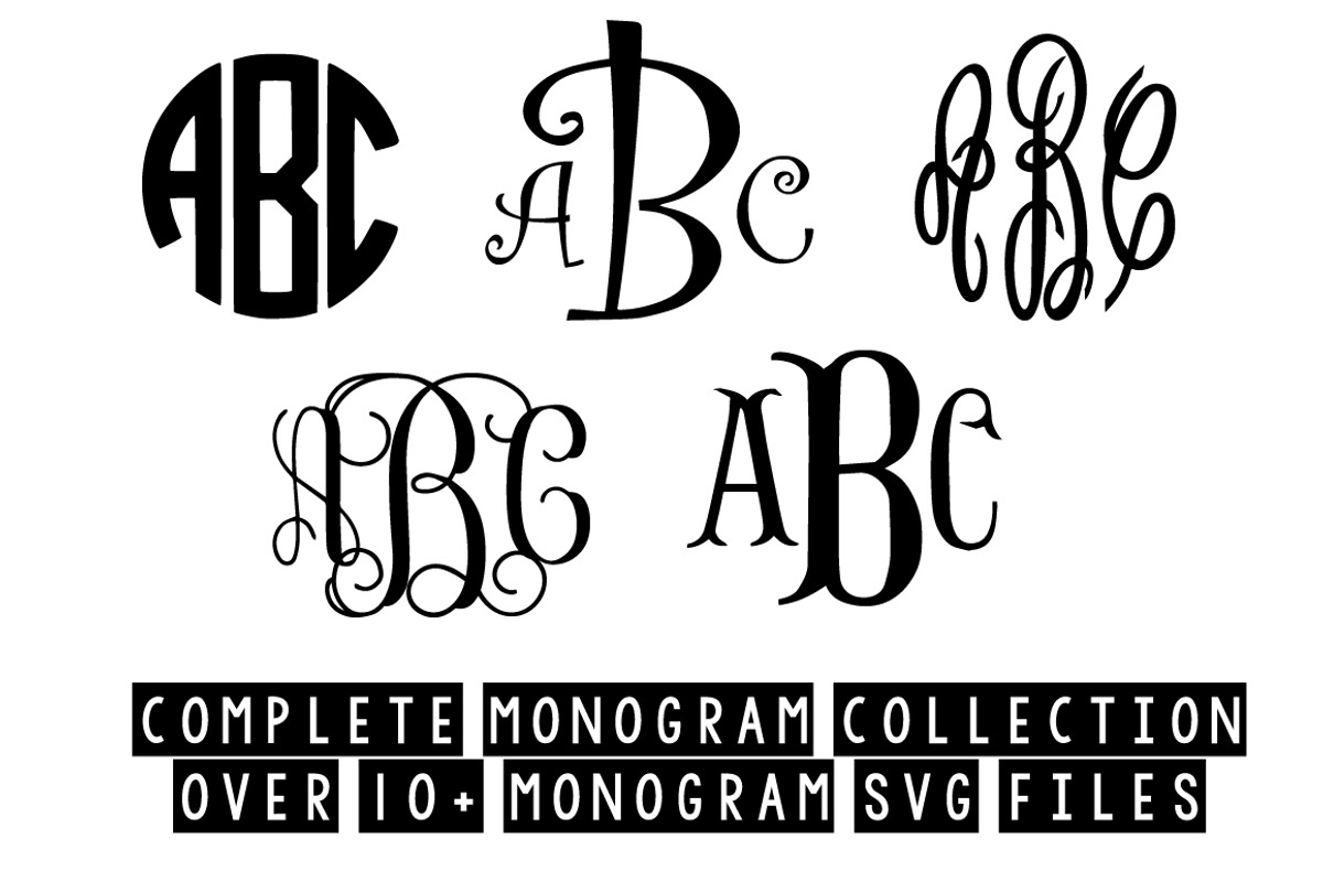 monogram frames & 10+ monogram svgs, an Illustration by palmettosvg (Photo 2 of 2)