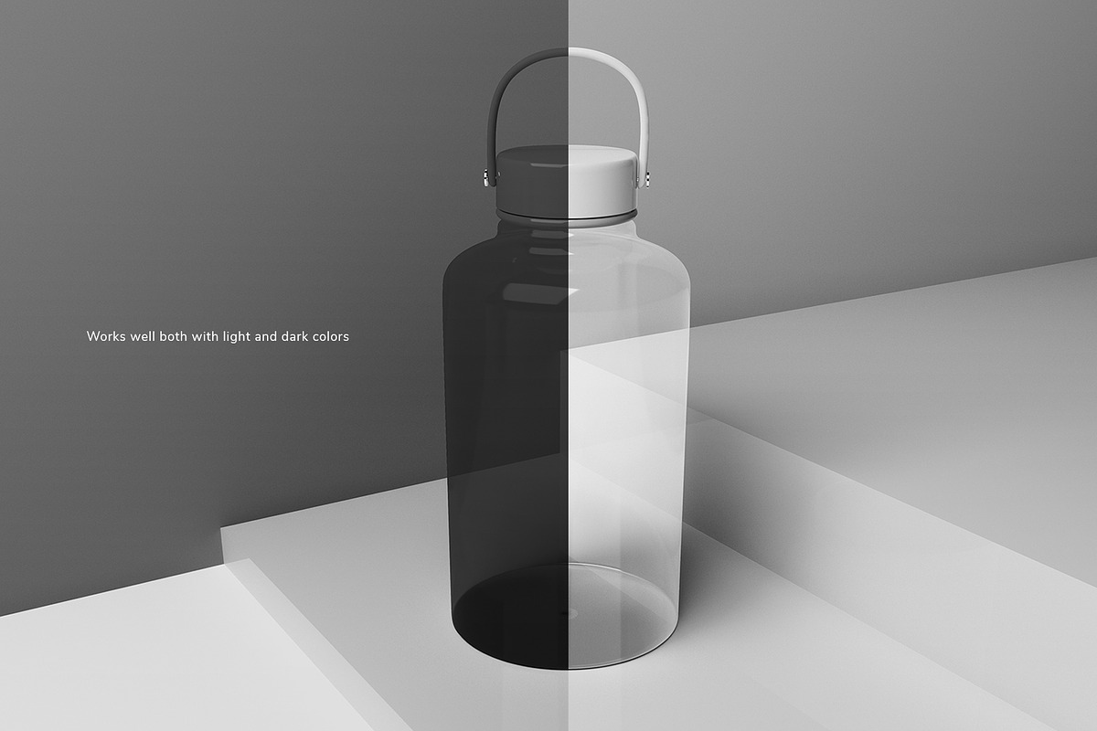64 OZ Water Bottle Mockup Set, a Packaging Mockup by Mirachma Project (Photo 3 of 9)