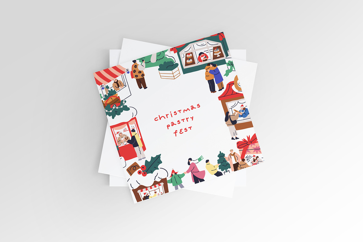 Christmas fair, framed cards designs, a Seasonal Illustration by Good Studio (Photo 5 of 5)