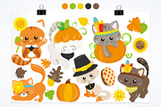 Thanksgiving Cat, an Animal Illustration by PrettyBundles (Thumbnail 2 of 5)