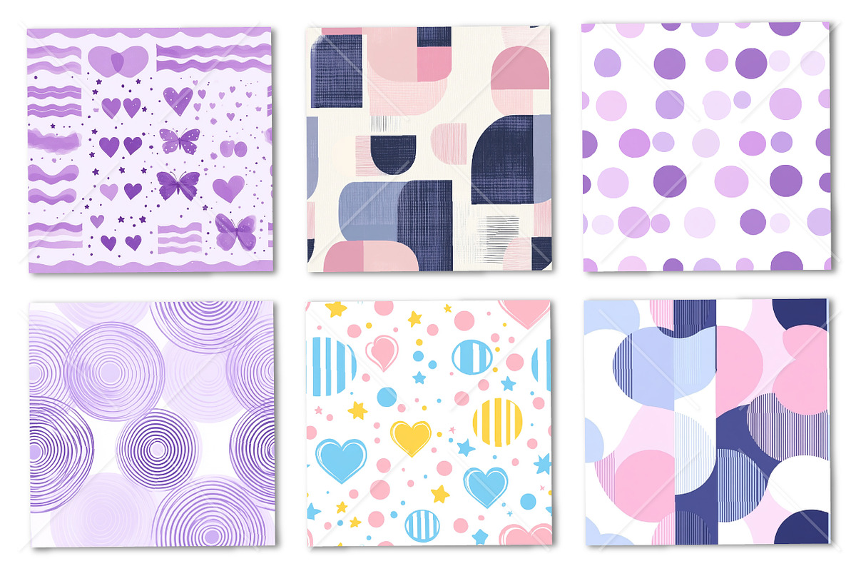 Blue Gradient Seamless Patterns, a Pattern Graphic by Canvas Craft (Photo 2 of 9)
