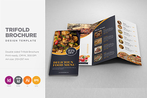 Food Menu Trifold Brochure