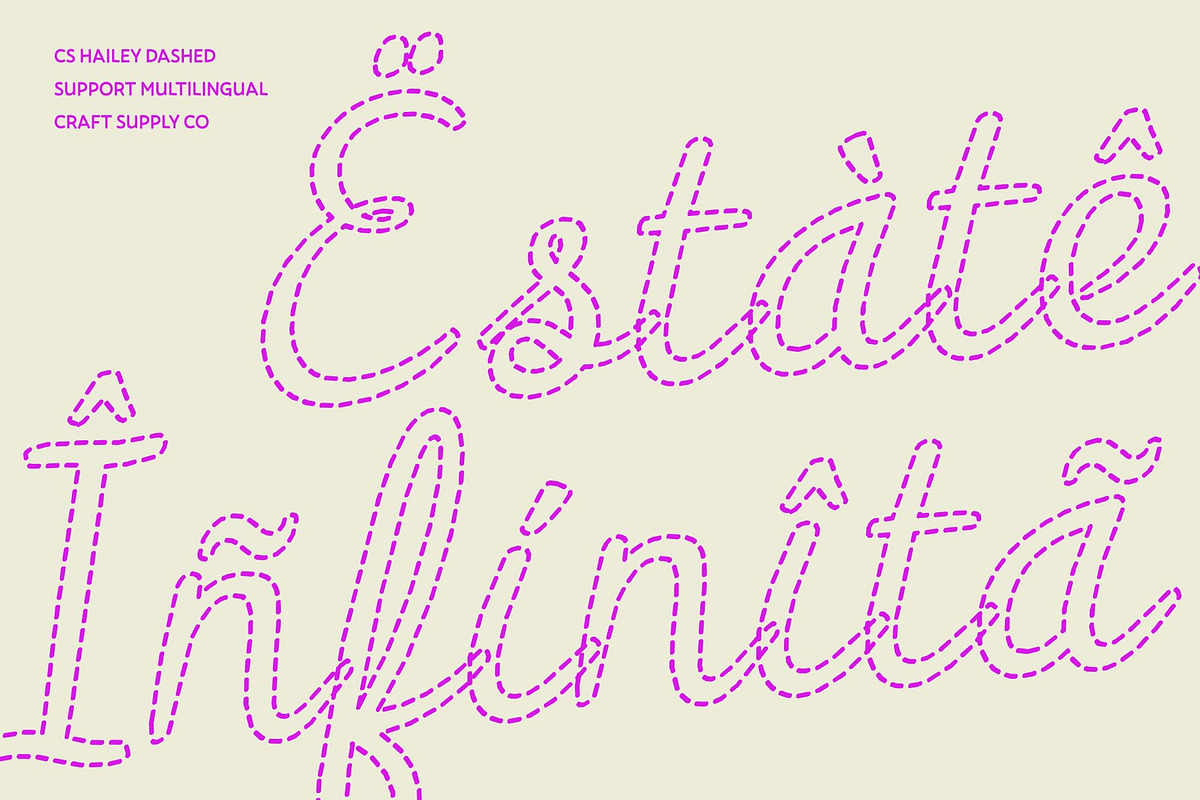 CS Hailey Dashed, a Script Font by Craft Supply Co. (Photo 7 of 8)