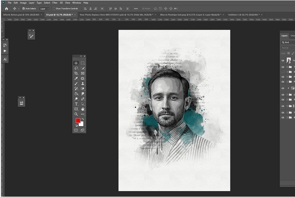 Artistic Watercolor Canvas Art, an Action Add-On by MRI STUDIO (Photo 13 of 18)