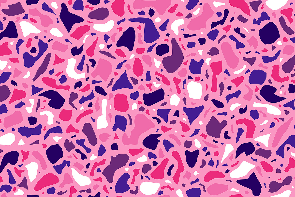 Pink Terrazzo Seamless Pattern, a Pattern Graphic by Krolja (Photo 3 of 5)