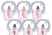 Spring Fairy Tale Girls Clipart, a Person Illustration by GlamArtZhanna (Thumbnail 2 of 4)