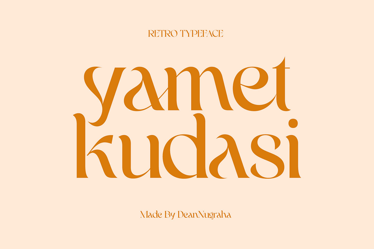 yamet kudasi-retro font, a Serif Font by NYDESIGN (Photo 1 of 11)