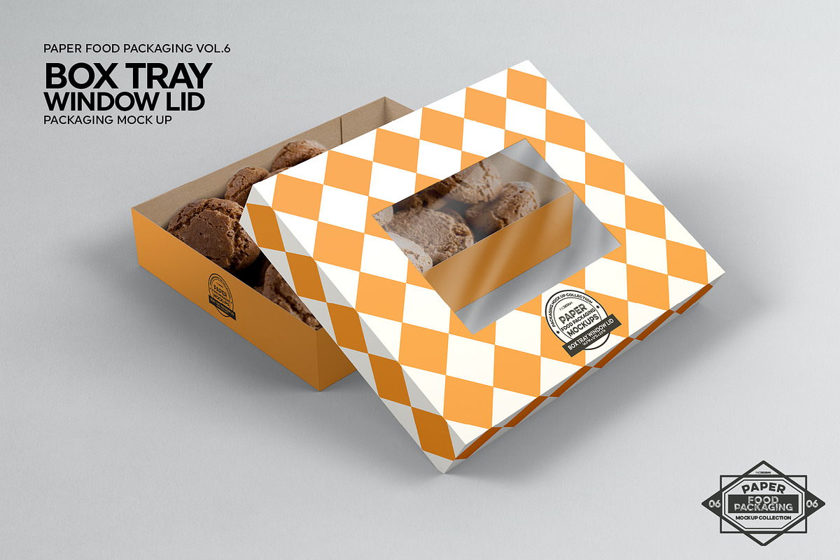 Box Tray Window Lid Packaging Mockup, a Packaging Mockup by INCDesign (Photo 4 of 6)