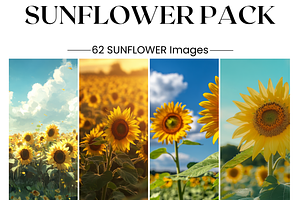 Sunflower Stock Image, Season, Field, a Nature Photo by BrushstrokeArtGB