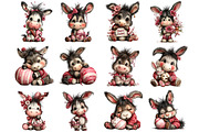 Quirky Easter Donkey Clipart, an Illustration by DreamArtGraphic (Thumbnail 3 of 4)