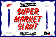 Super Market Slant Font, a Font by MightySHORT (Thumbnail 1 of 3)
