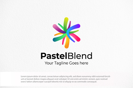 PastelBlend | Colourful Pastel Logo