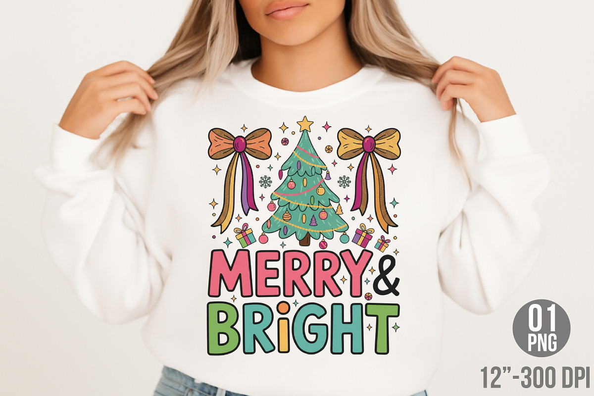 Christmas Tree Png, Merry & Bright, an Illustration by Designking (Photo 2 of 6)