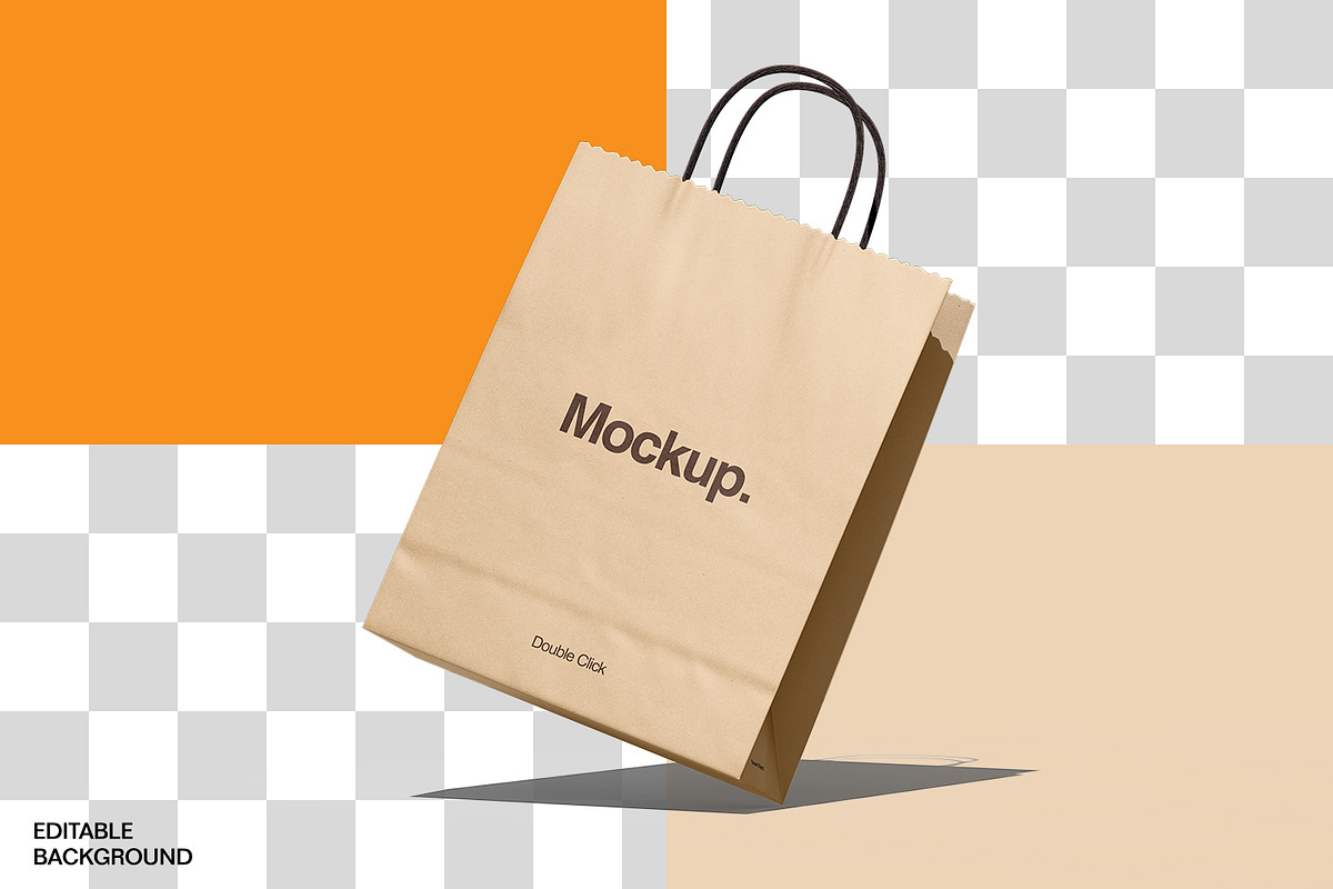 Kraft Paper Shopping Bag Mockup, a Packaging Mockup by Ram Studio LLC (Photo 13 of 16)