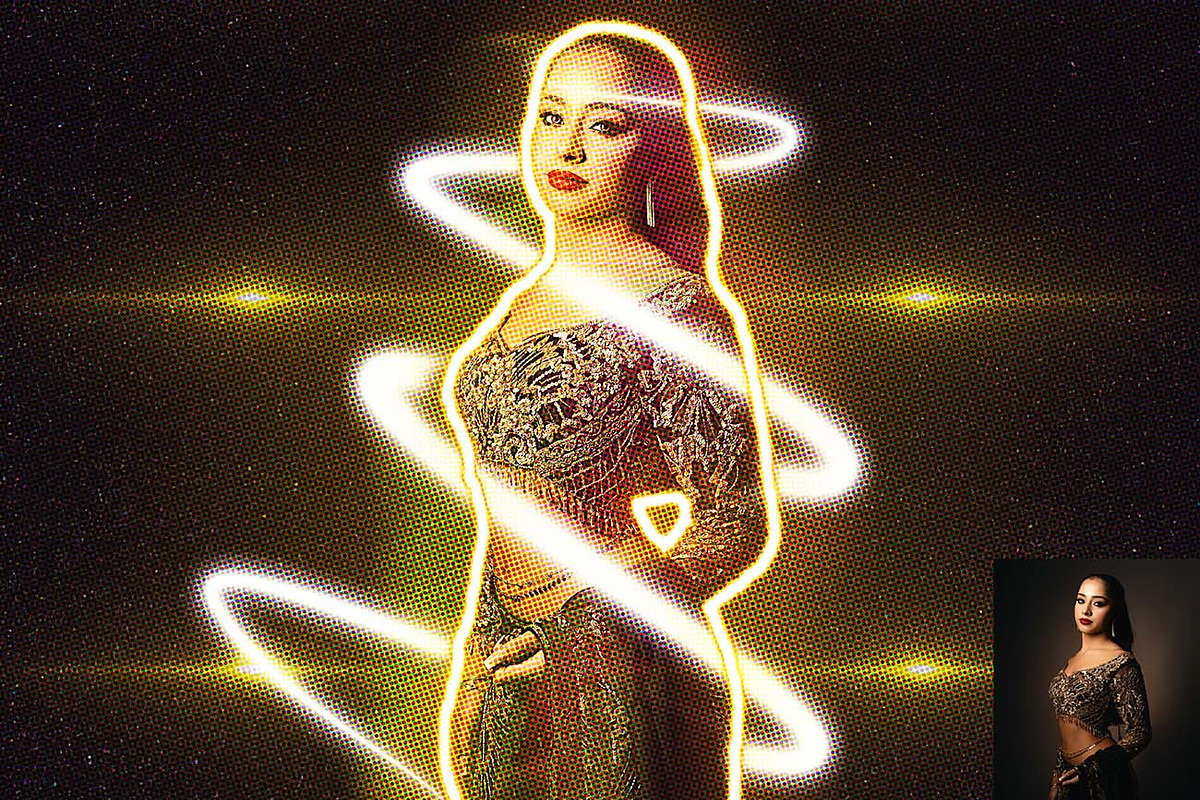 Neon Glow FX Photoshop Action, an Action Add-On by Studio Retouch (Photo 5 of 13)