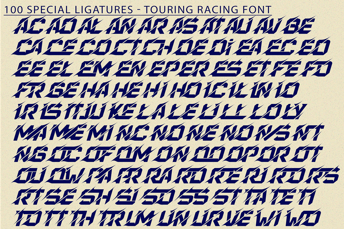 TOURING RACING - Sport Font, a Sans Serif Font by 177Studio (Photo 8 of 8)
