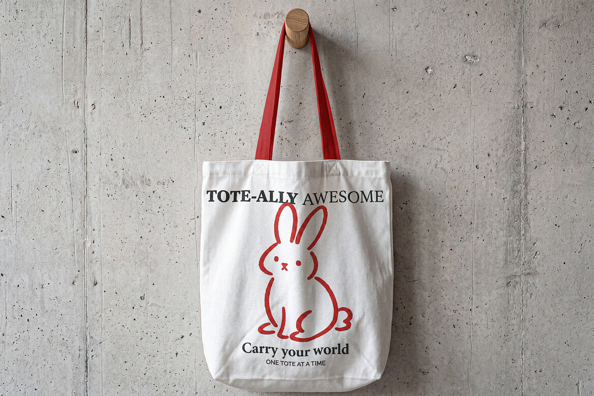 Realistic Cotton Shopping Bag Mockup, a Household Mockup by Designer Dude (Photo 1 of 2)