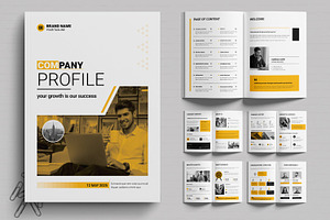 Company Profile Layout, a Brochure Template by MightyDesign