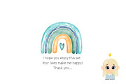 Watercolor rainbow clip art, an Illustration by Natalya_Mona_Art (Thumbnail 9 of 9)