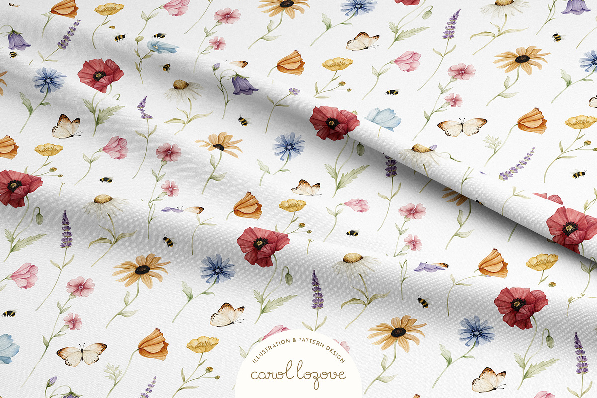 Watercolor Botanical Wildflowers Set, a Decorative Illustration by Carol Lozove (Photo 26 of 36)
