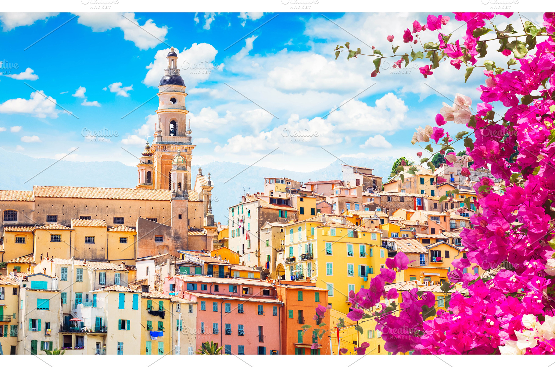 Menton town, France, an Architecture Photo by Neirfy