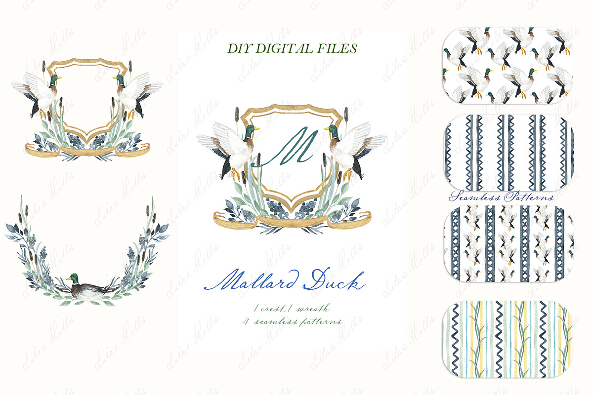 Watercolor Crest Mallard Duck, an Illustration by LABFcreations (Photo 2 of 3)