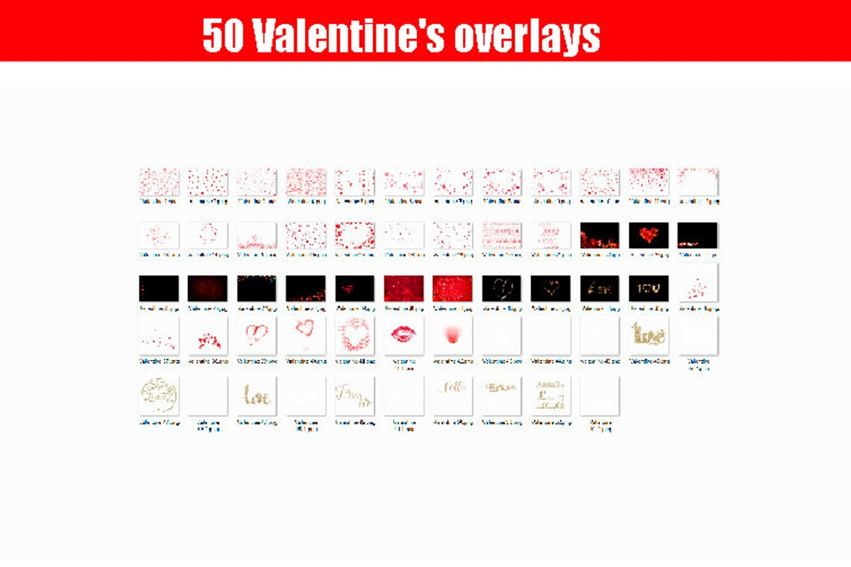 50 Valentine's photo overlays, png, a Brushes & More by OverlayBox (Photo 3 of 4)