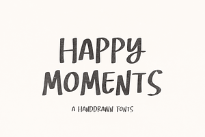 Happy Moments - Hand Drawn Font