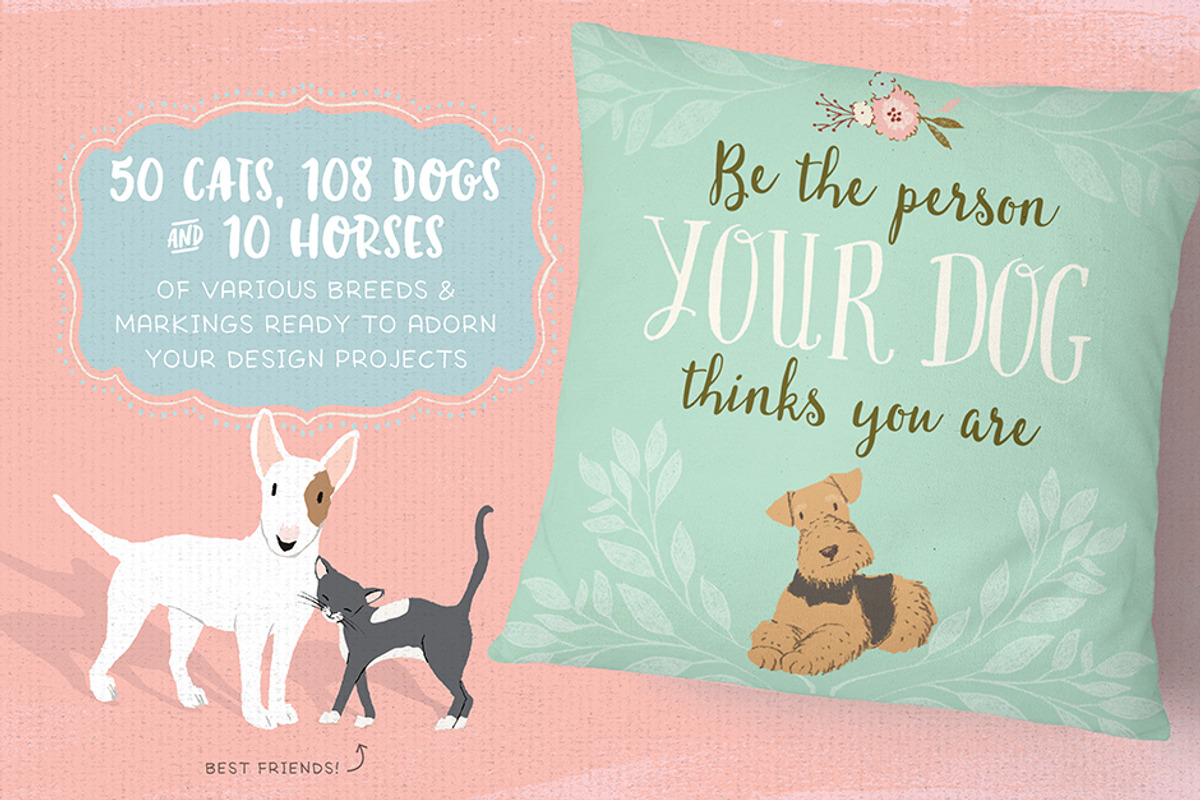 Cats, Dog breeds & Horses: 165 pets, an Animal Illustration by Lisa Glanz (Photo 2 of 7)