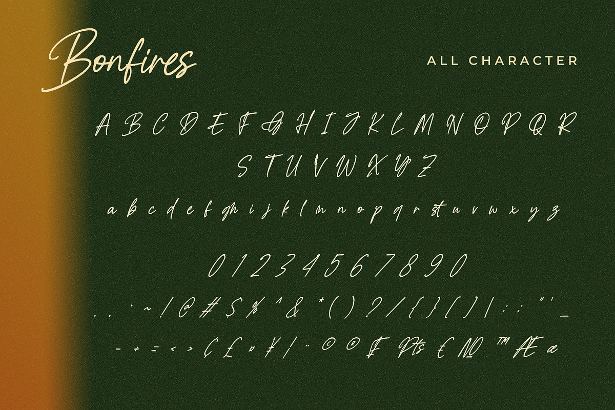 Bonfires, a Script Font by Ditatype (Photo 9 of 10)